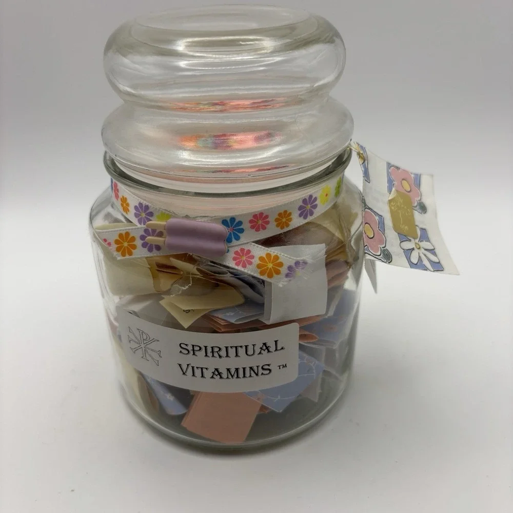Bible Blessing Jar Encouragement‎ Spiritual Vitamins Daily Notes In Apothecary